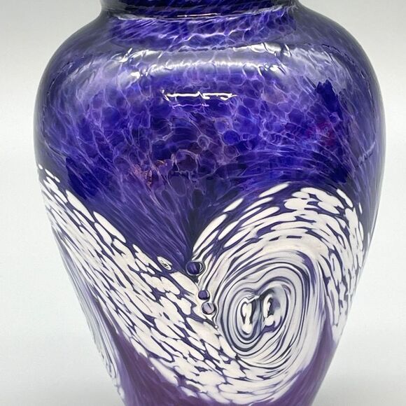 George Averbeck Art Glass Vase Signed 2008 Fire on the Mountain Studios - Picture 5 of 15